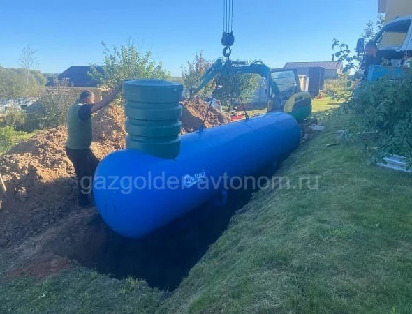 Установка подземного газгольдера Медведь для дома в Домодедово