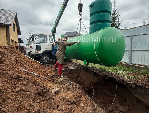 Монтаж газгольдера Спецгаз 5 куб.м в Домодедово с ручной копкой